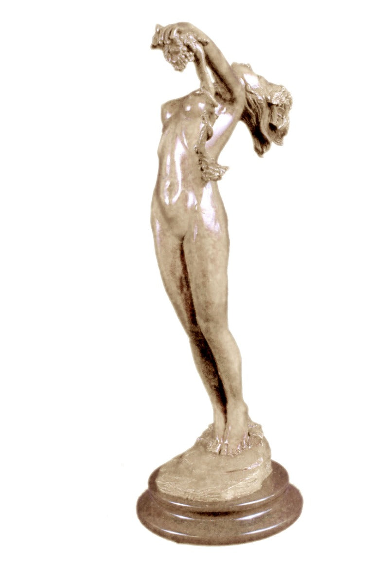 Handcrafted bronze sculpture SALE Vitalis By Vine With Woman Nude Cast Hot