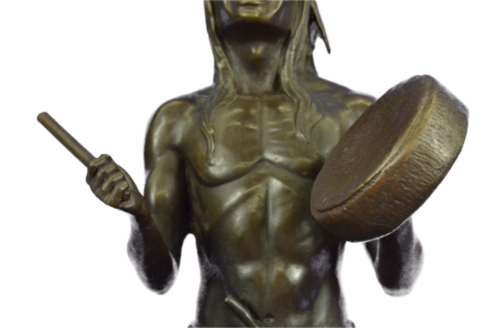 INDIAN CHIEF Bronze Sculpture Statue Art Warrior Spirit American Native Figure