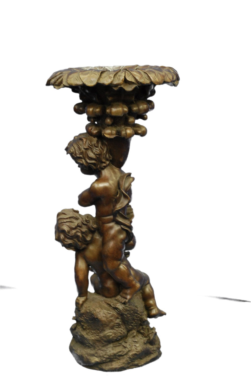 Two Child Cherub Puti Playful Nouveau Art Bronze Sculpture Statue Figure Sale