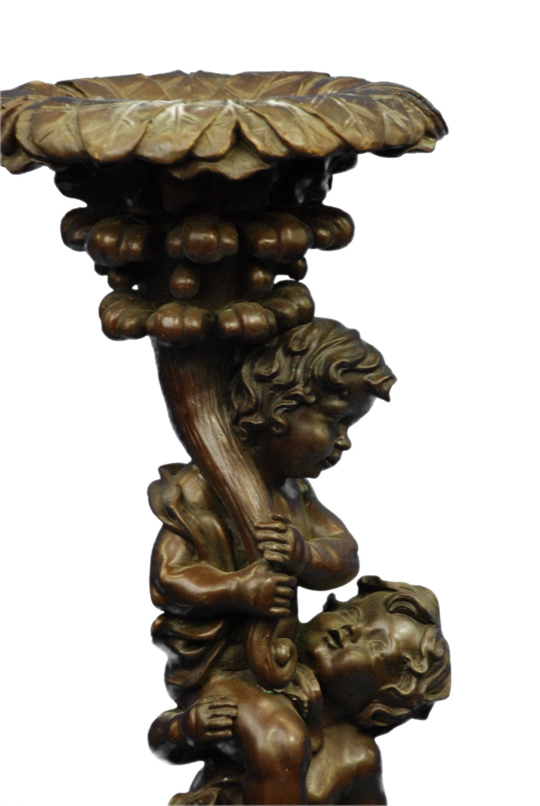 Two Child Cherub Puti Playful Nouveau Art Bronze Sculpture Statue Figure Sale