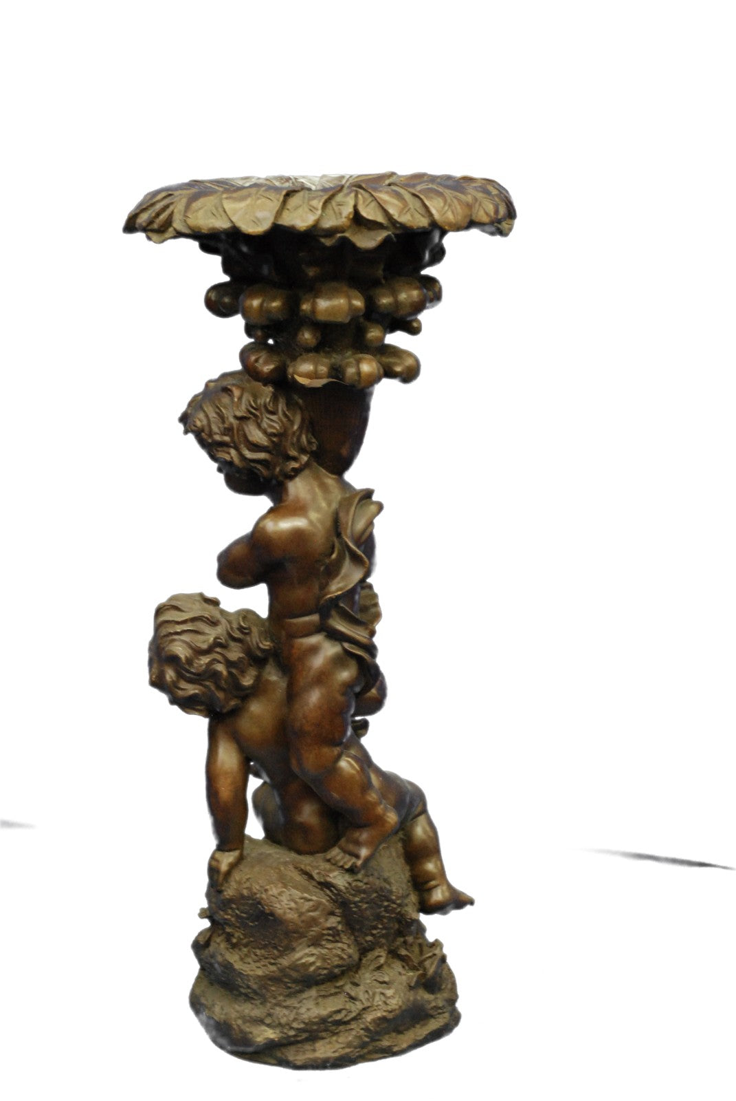 Two Child Cherub Puti Playful Nouveau Art Bronze Sculpture Statue Figure Sale