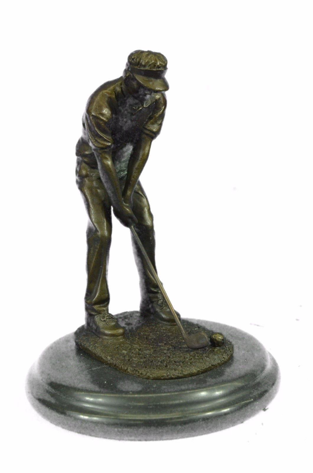 Bobby Jones Classic Golfer Art Bronze Marble Statue Golf Club Pro Shop Sculpture