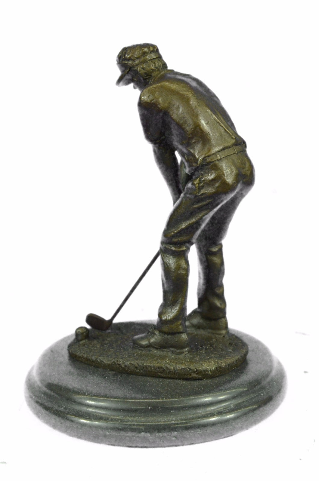 Bobby Jones Classic Golfer Art Bronze Marble Statue Golf Club Pro Shop Sculpture