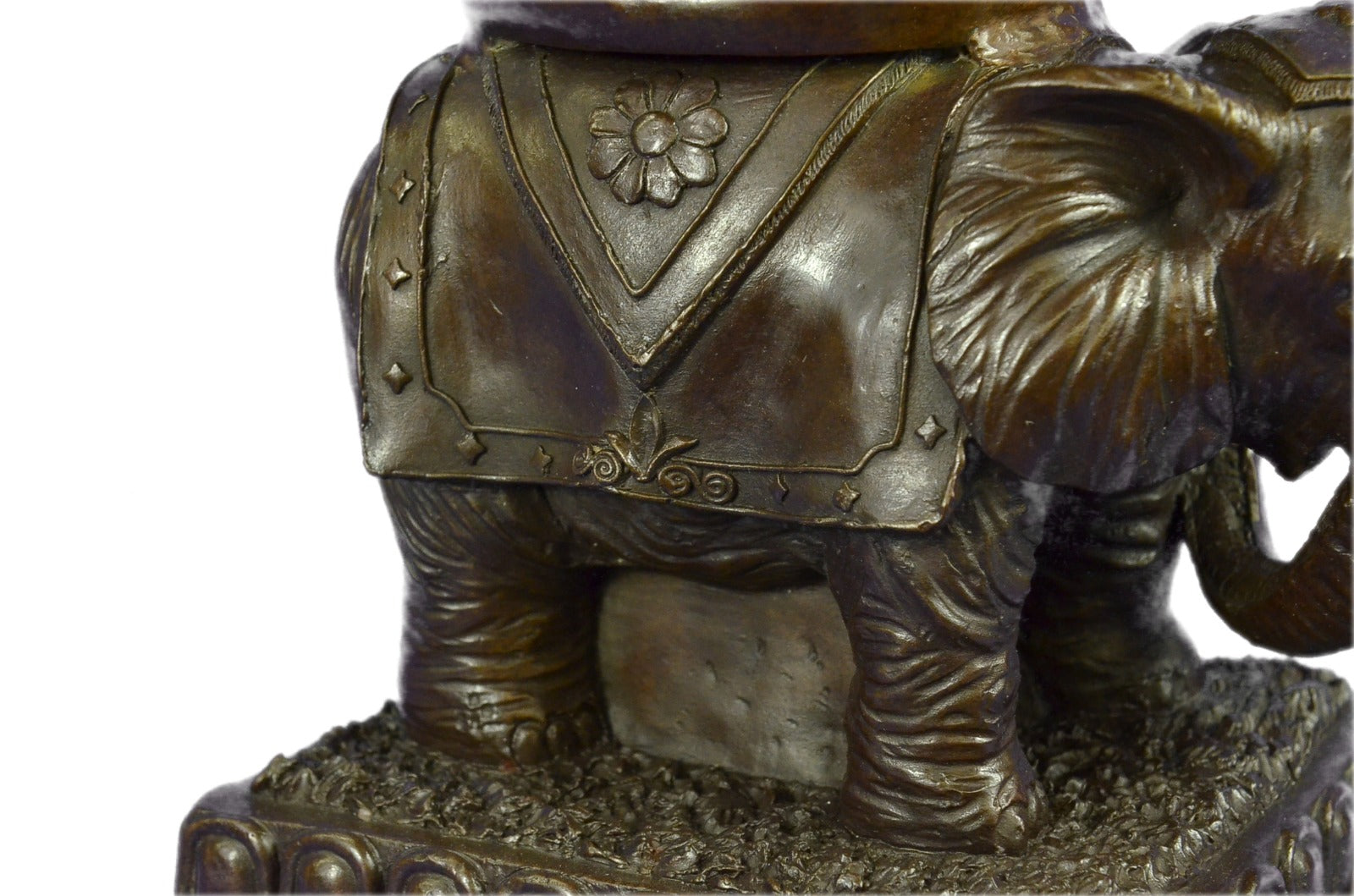 Handcrafted bronze sculpture SALE Planter Vase Urn Elephant Kauba Carl Signed