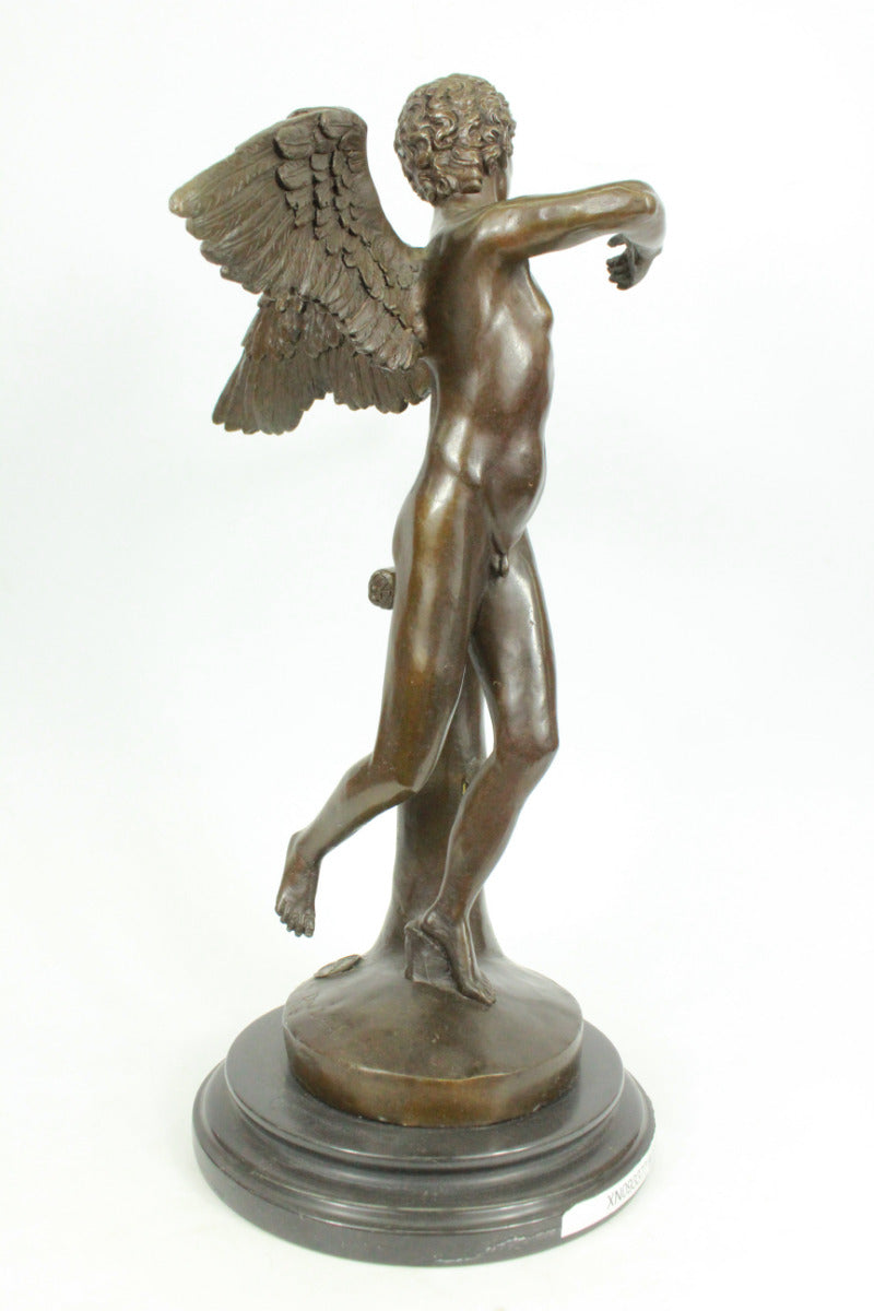 Art Deco Valentine Day Art Cupid Angel Bronze Sculpture Statue Figurine Figure 