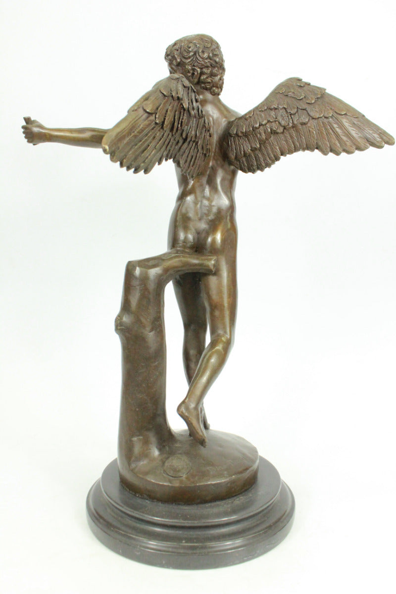 Art Deco Valentine Day Art Cupid Angel Bronze Sculpture Statue Figurine Figure 