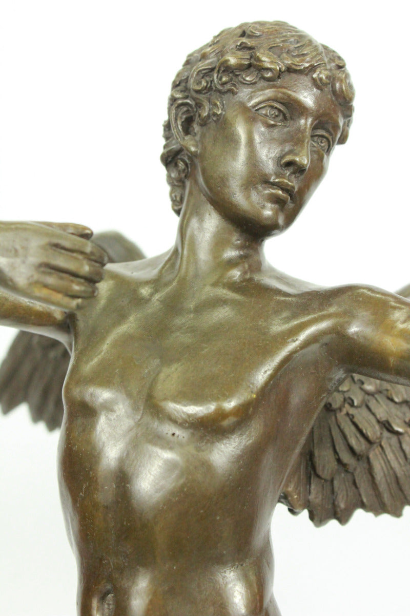 Art Deco Valentine Day Art Cupid Angel Bronze Sculpture Statue Figurine Figure 