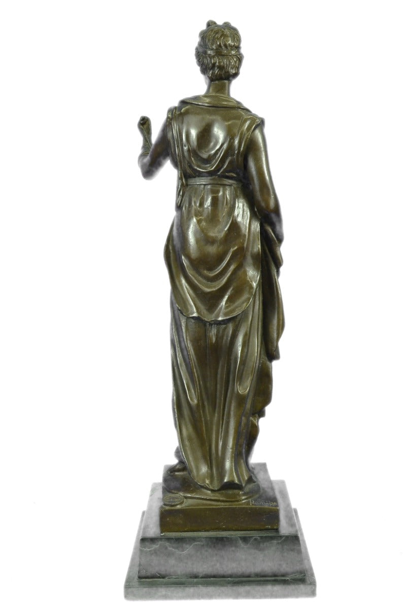 Signed Original Roman/Greek Mythology Goddess Bronze Sculpture Marble Base Sale