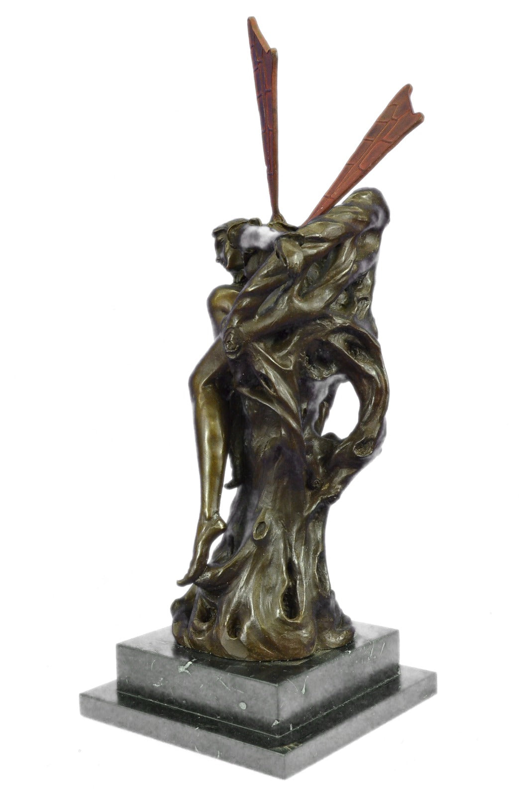 Bronze decor collectible sculpture Fairy / Mythical Signed Large Forest Fairy