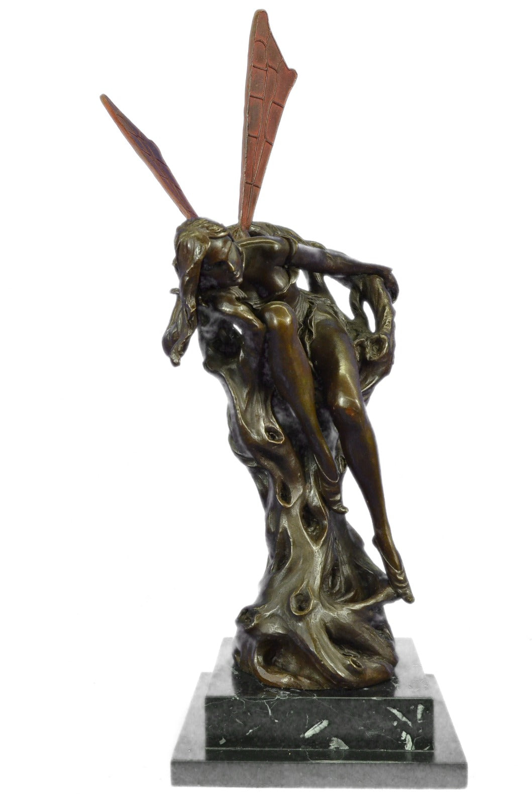 Bronze decor collectible sculpture Fairy / Mythical Signed Large Forest Fairy