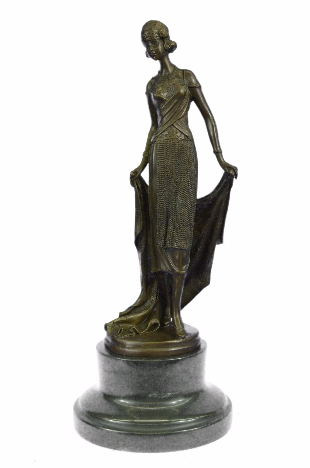 Art Deco 1920 Style Beautiful Dancer Bronze Classic Artwork Sculpture Figurine