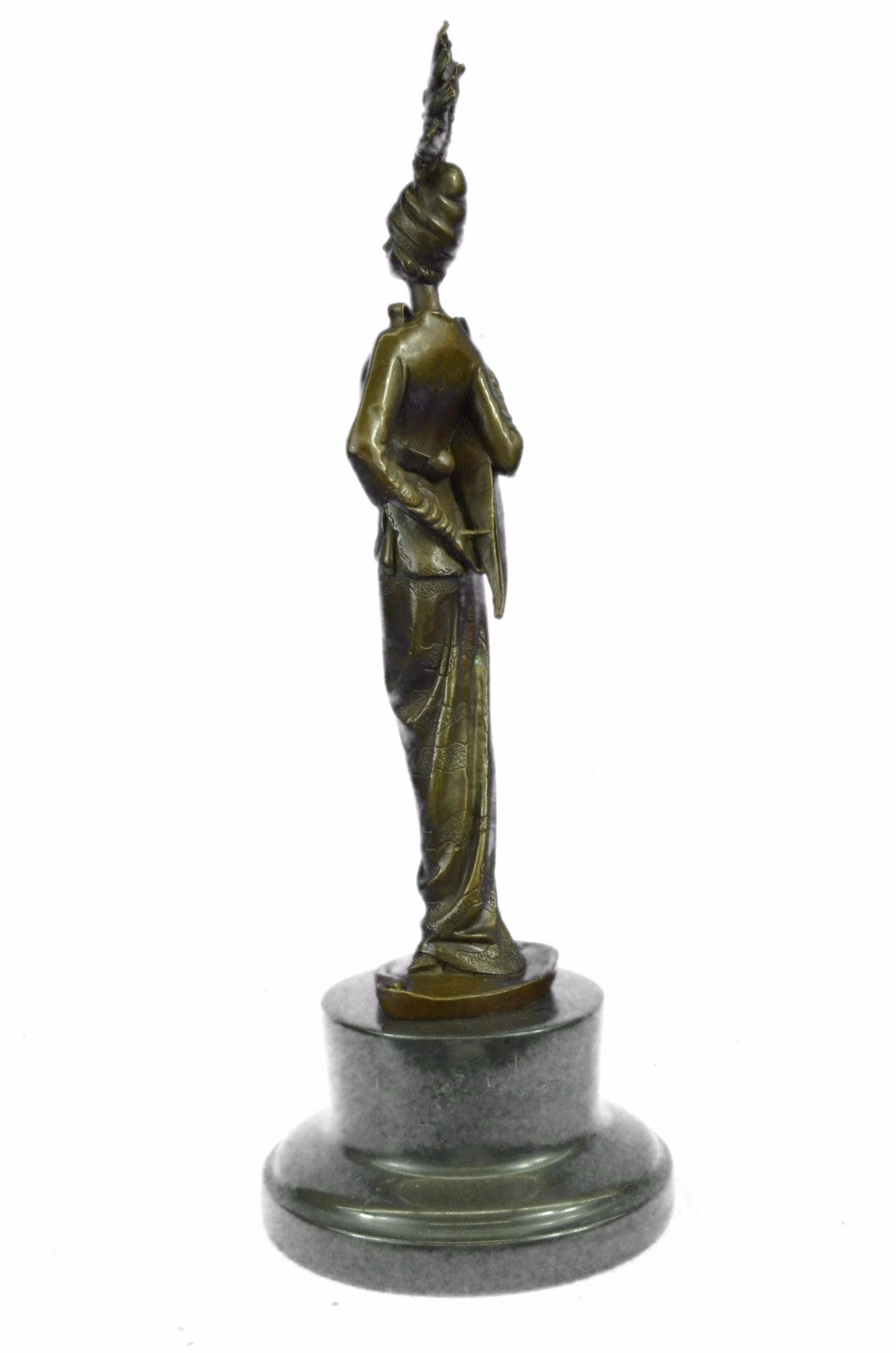 Art Deco Handcrafted Flapper Classy Lady Bronze Sculpture Home Decor Figurine