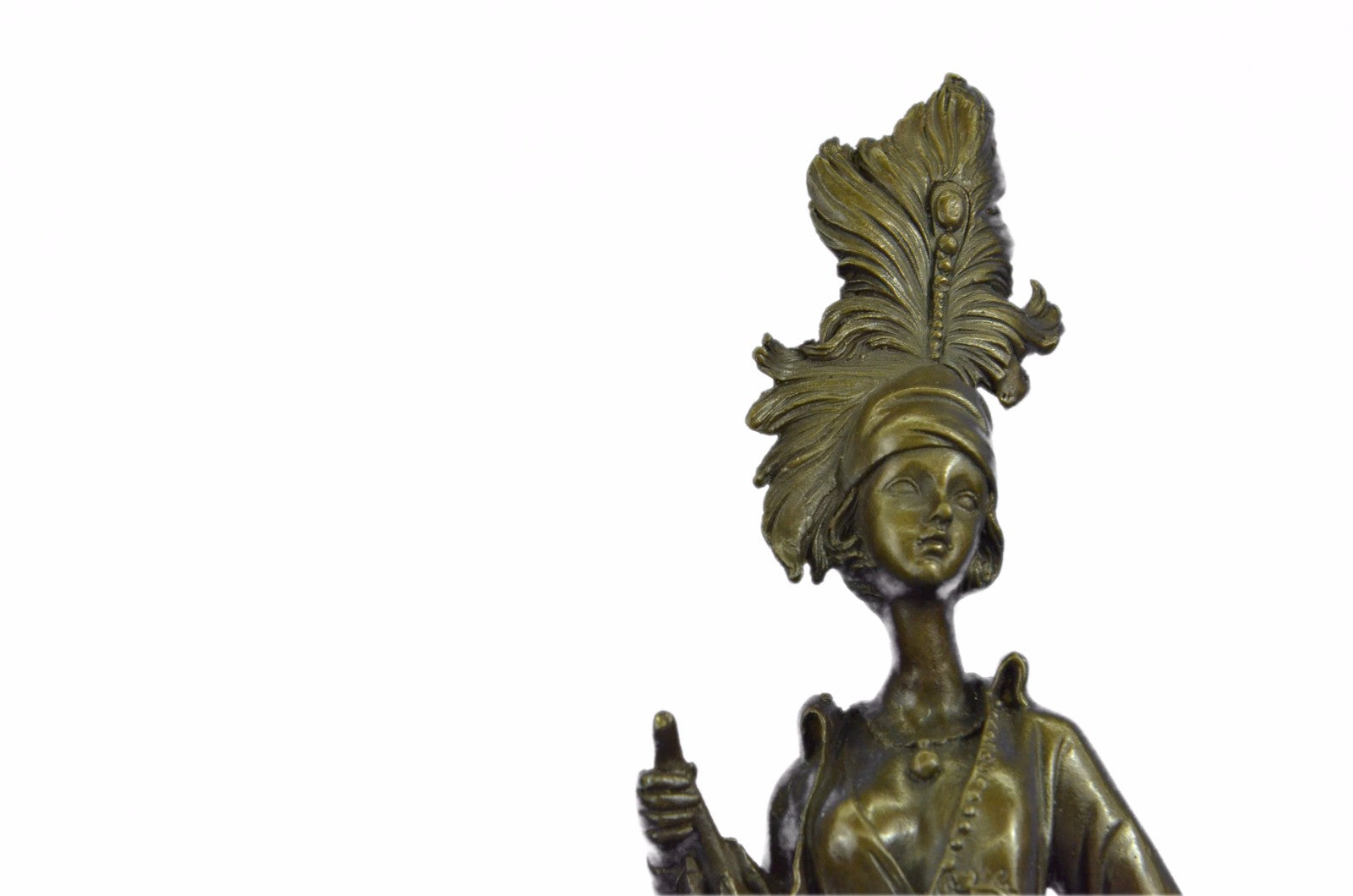 Art Deco Handcrafted Flapper Classy Lady Bronze Sculpture Home Decor Figurine