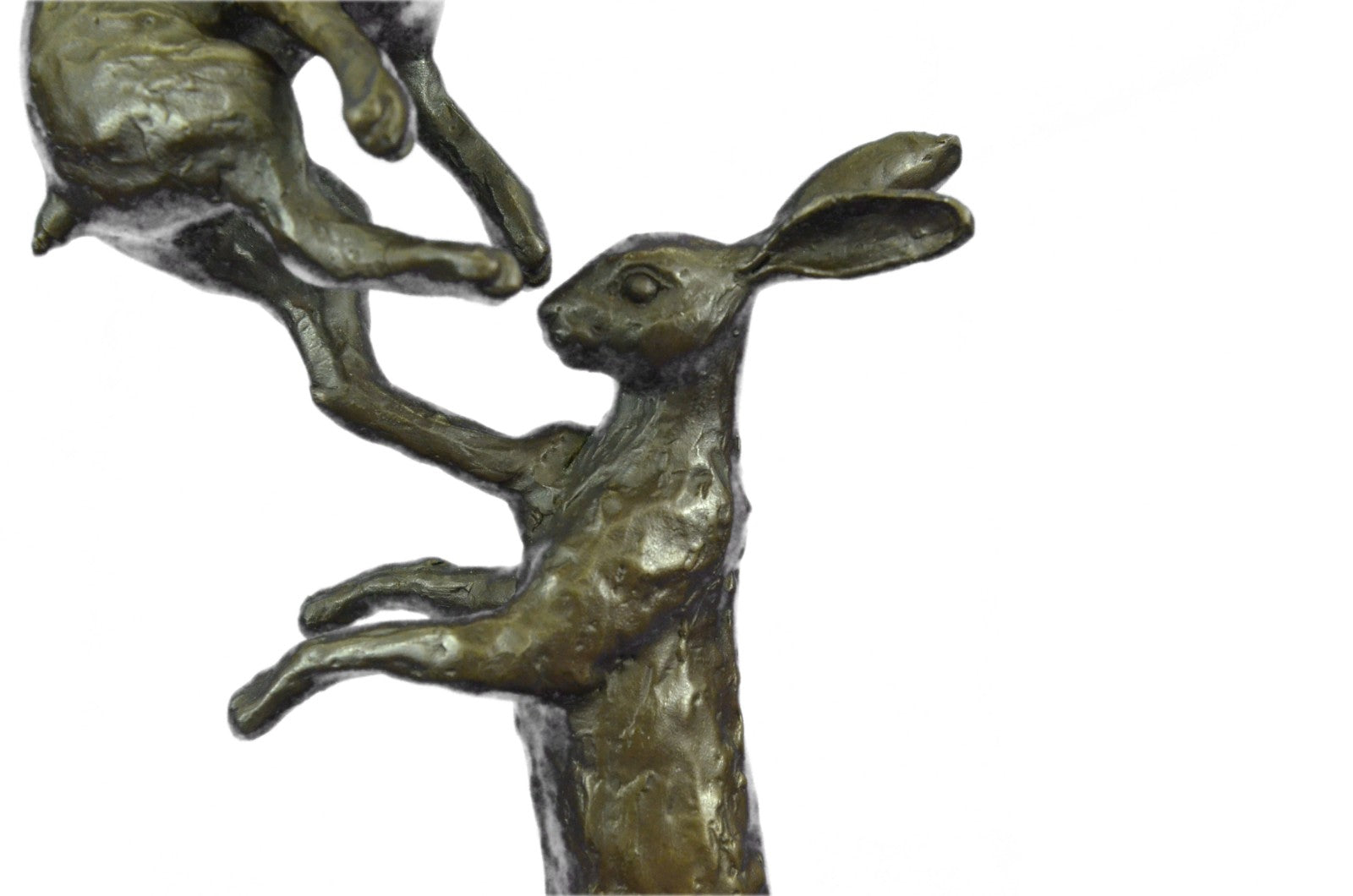 Art Deco Vienna Bronze Boxing Hares Sculpture Marble Base Figurine Figure Deal