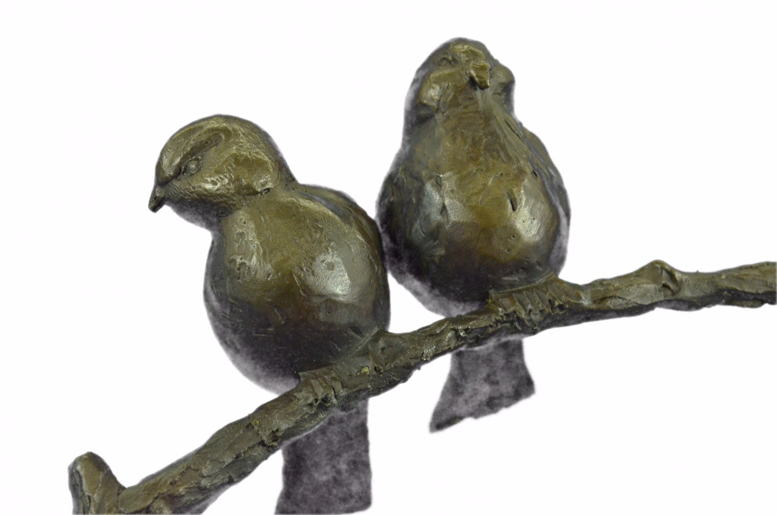 Signed Original LTD Edition Hand Made Two Gorgeous Love Bird Bronze Statue Gift