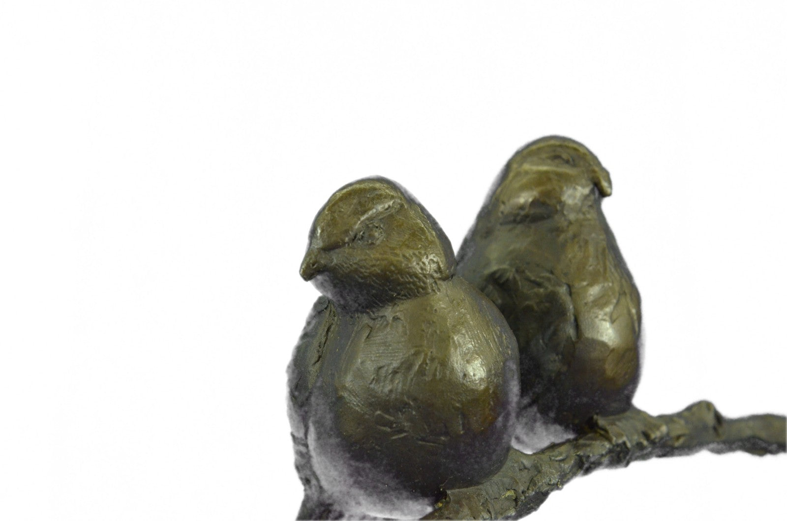 Signed Original LTD Edition Hand Made Two Gorgeous Love Bird Bronze Statue Gift