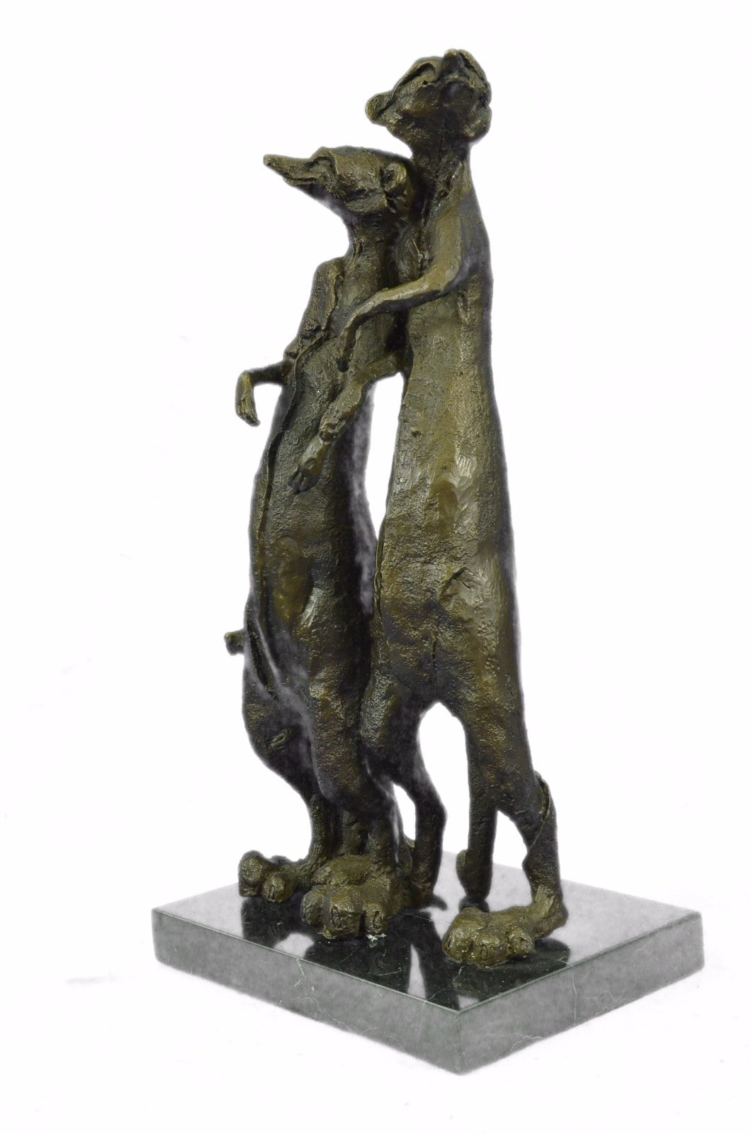 Art Deco Hand Made Mother and Father and Child Meerkat Bronze Sculpture Sale