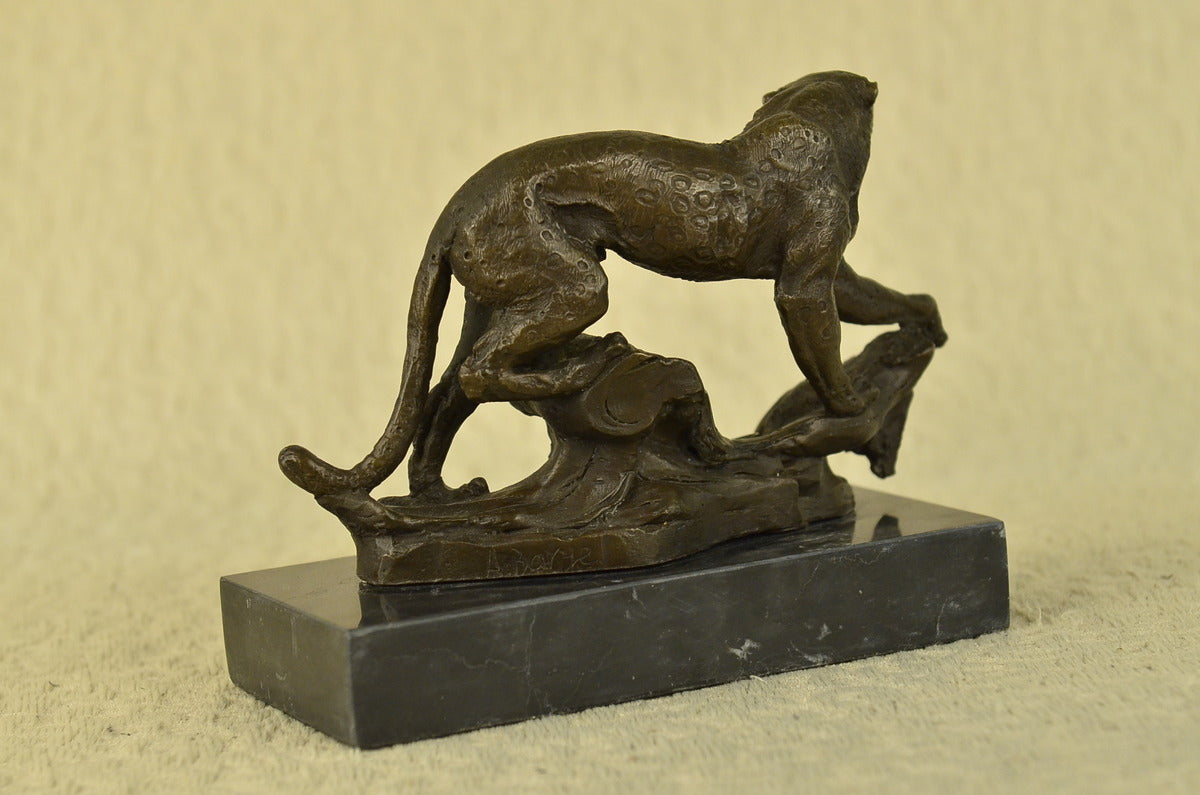 Handcrafted bronze sculpture SALE Nouveau Art Style Deco Art Wildlife Cheetah