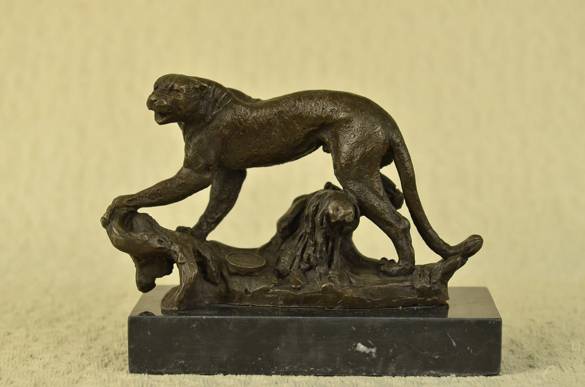 Handcrafted bronze sculpture SALE Nouveau Art Style Deco Art Wildlife Cheetah