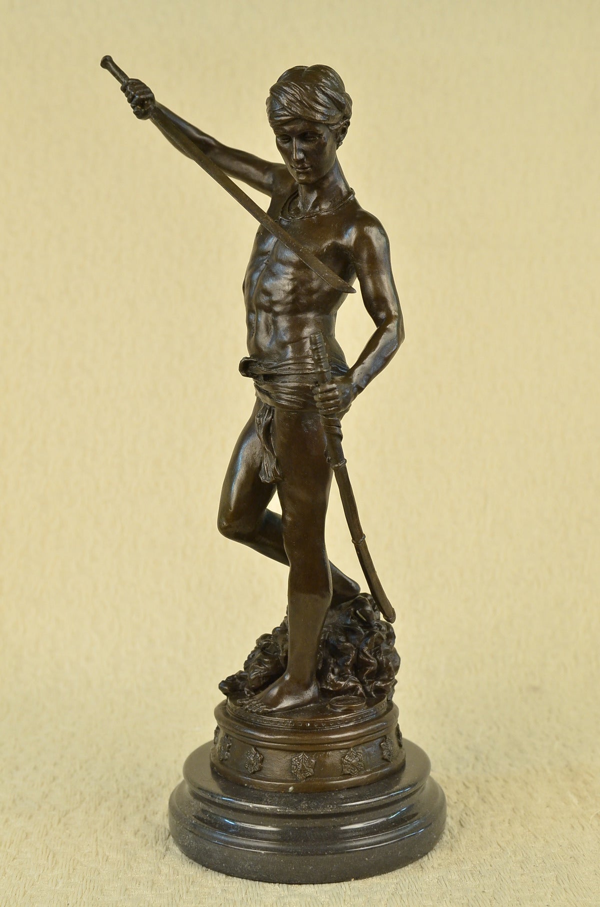 Marius-Jean-Antonin Mercié | DAVID APRÈS LE COMBAT (DAVID AFTER THE BATTLE) Bron