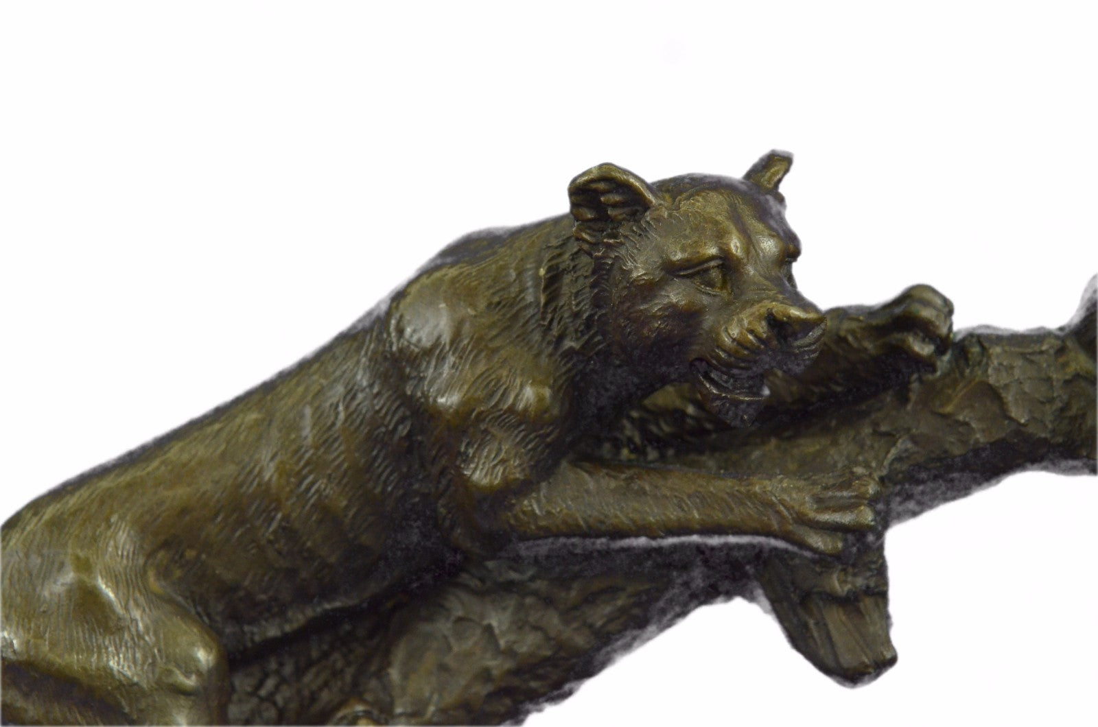 Art Deco Wildlife Bronze Sculpture Mountain Lion with Prey Bronze Sculpture Sale