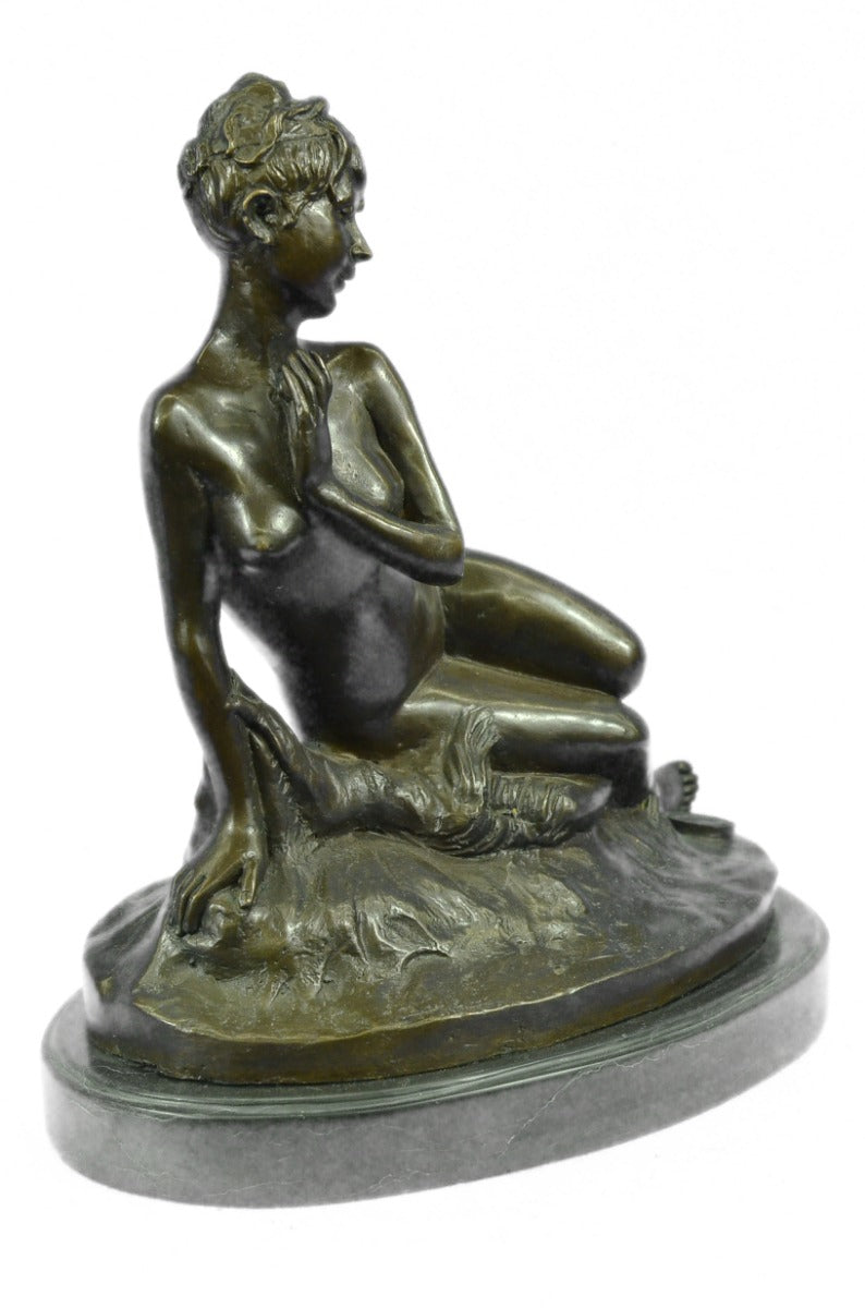 Art Deco Nude Female Bronze Classic Artwork Sculpture Hot Cast Statue