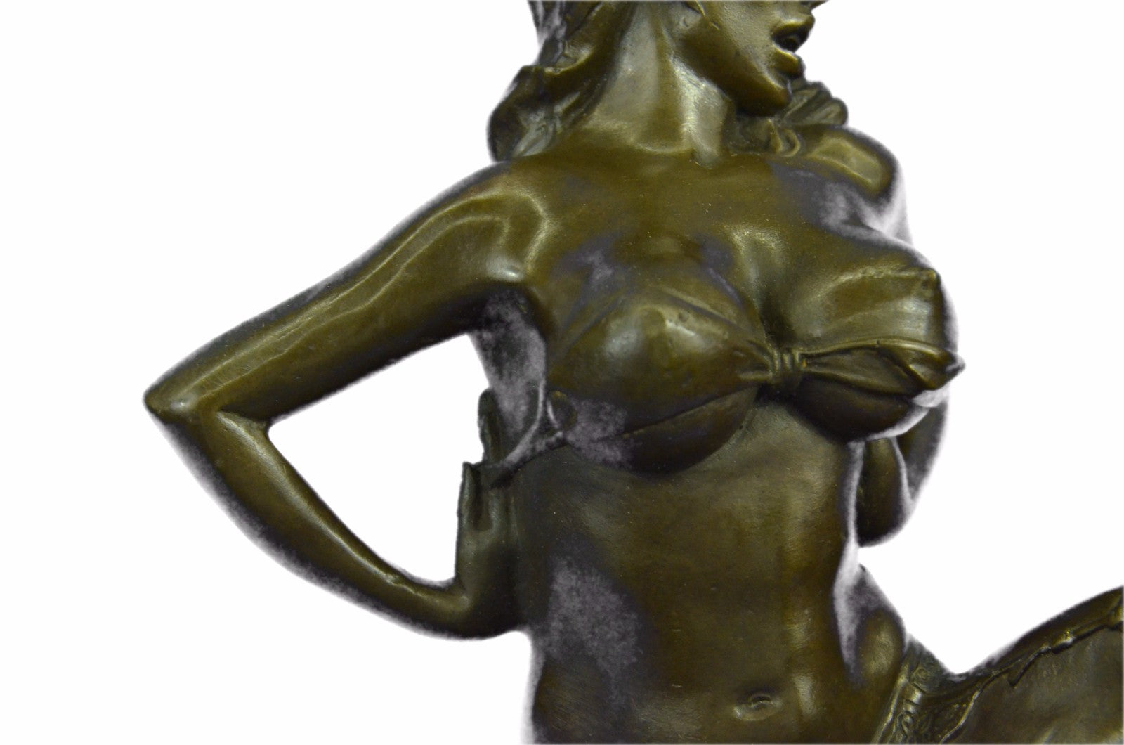 Nude Female with Extra Large Breast Bronze Sculpture Hand Made Figurine  Figure