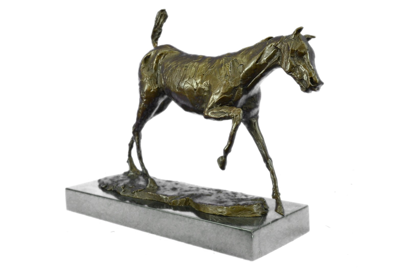 Classic pure Bronze Marble Statue Abstract Horse Gift sculpture Figurine Figure