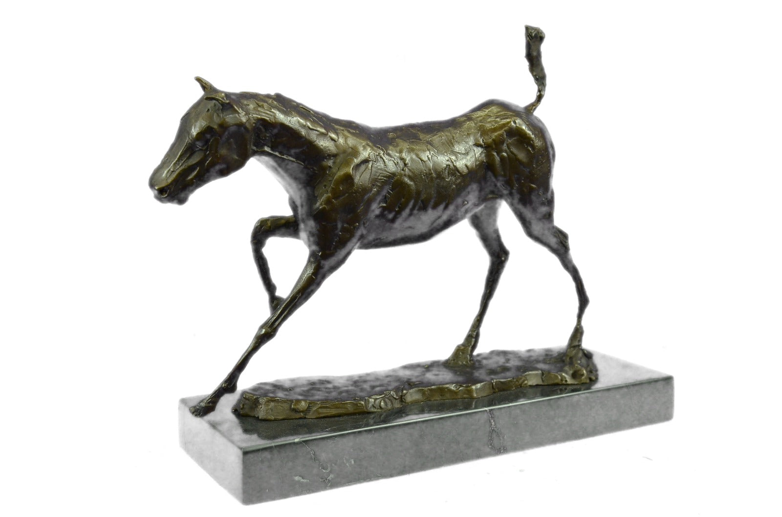 Classic pure Bronze Marble Statue Abstract Horse Gift sculpture Figurine Figure