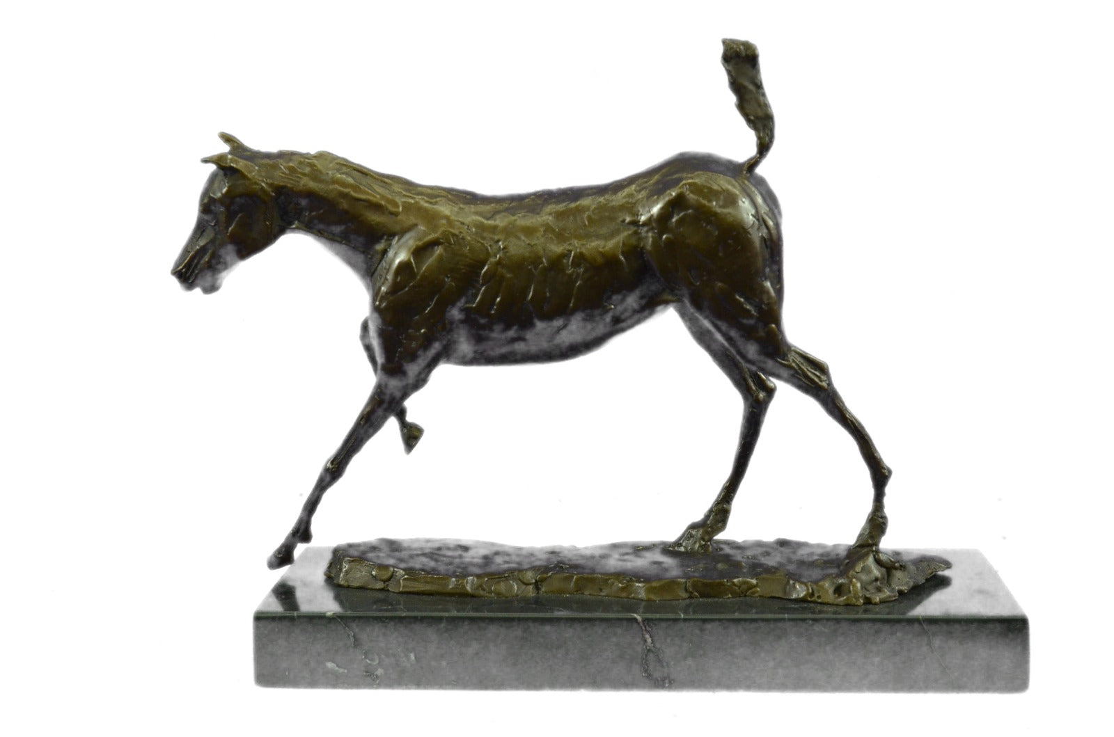 Classic pure Bronze Marble Statue Abstract Horse Gift sculpture Figurine Figure