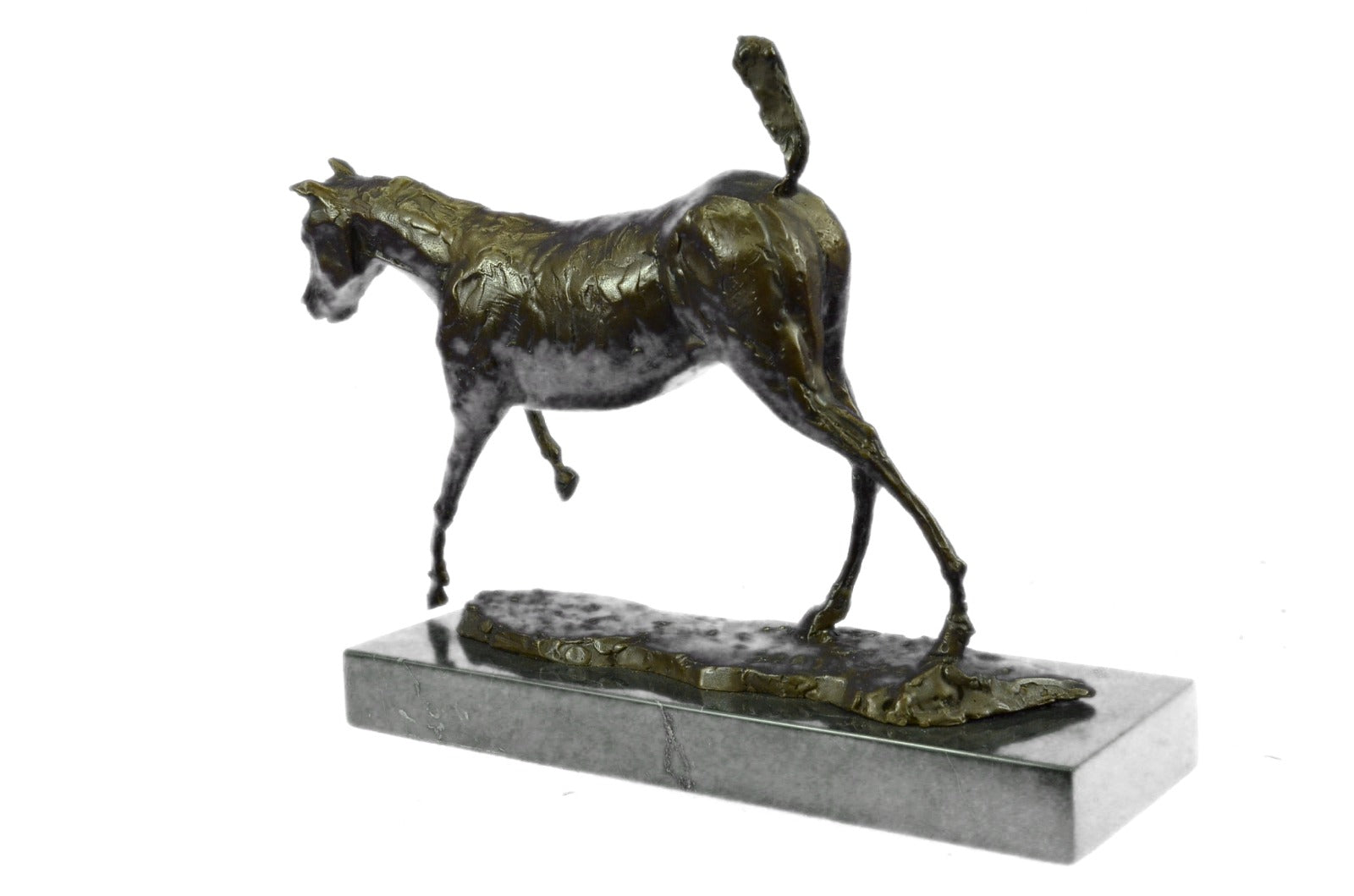 Classic pure Bronze Marble Statue Abstract Horse Gift sculpture Figurine Figure