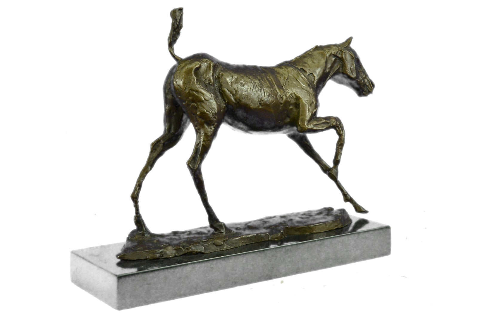 Classic pure Bronze Marble Statue Abstract Horse Gift sculpture Figurine Figure