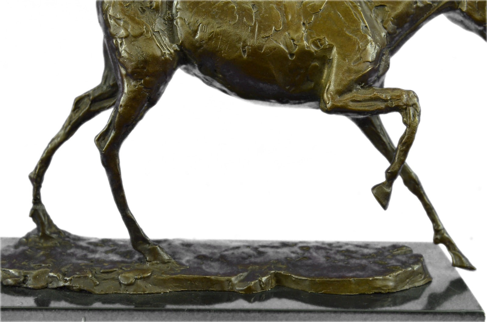 Classic pure Bronze Marble Statue Abstract Horse Gift sculpture Figurine Figure