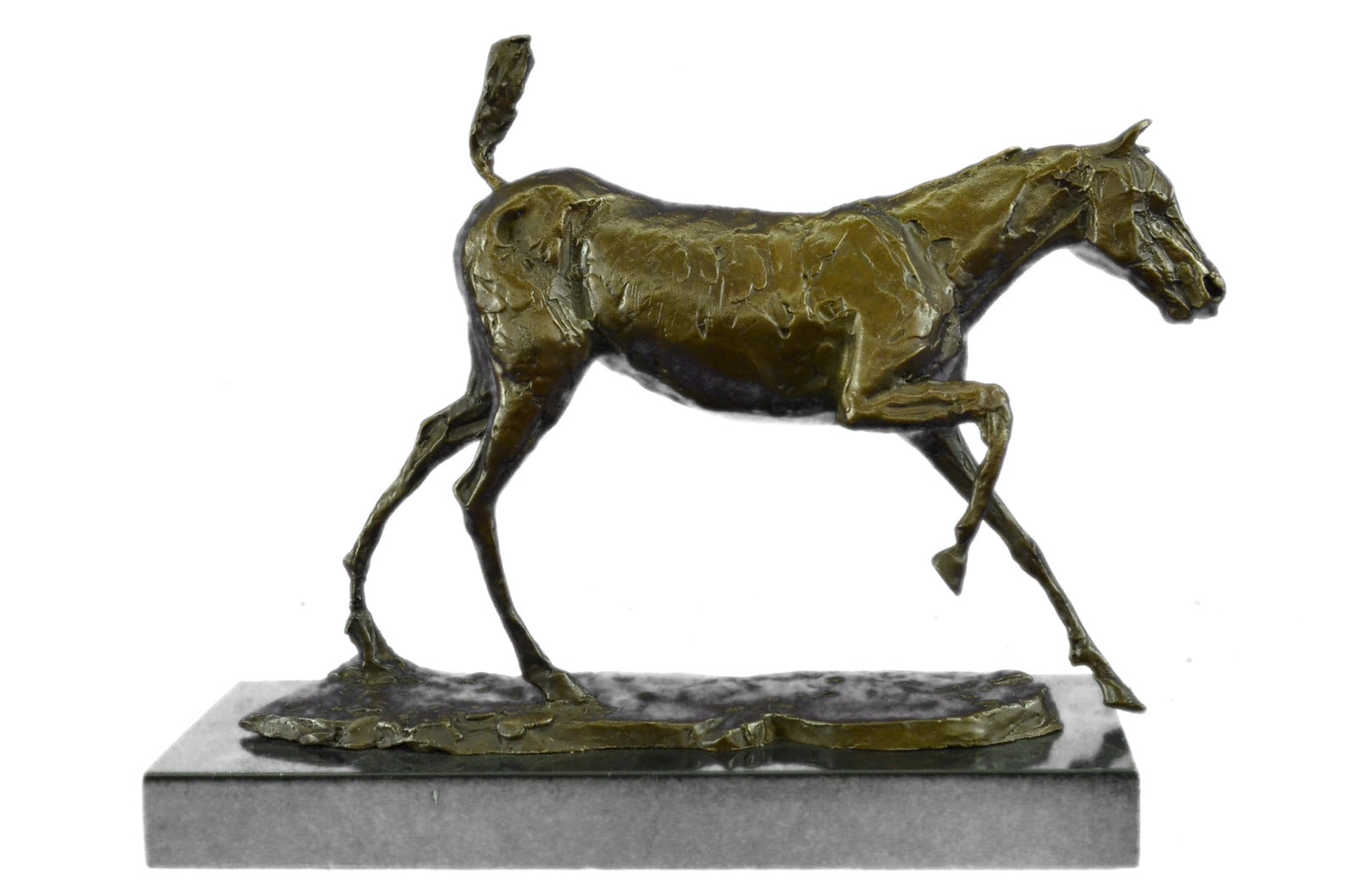 Classic pure Bronze Marble Statue Abstract Horse Gift sculpture Figurine Figure