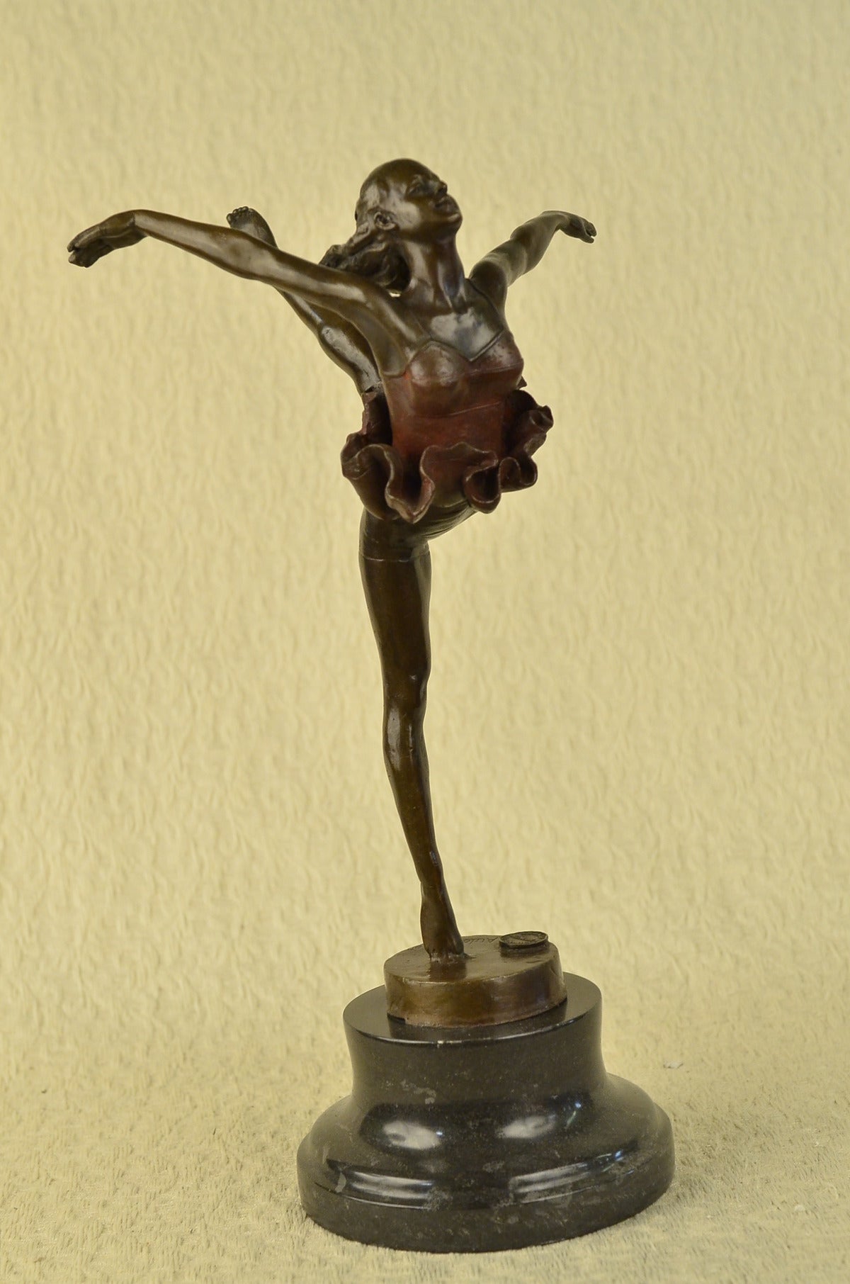 BEAUTIFUL LARGE BALLERINA BRONZE STATUE SCULPTURE FIGURE DANCER PRIMA - LOST WAX