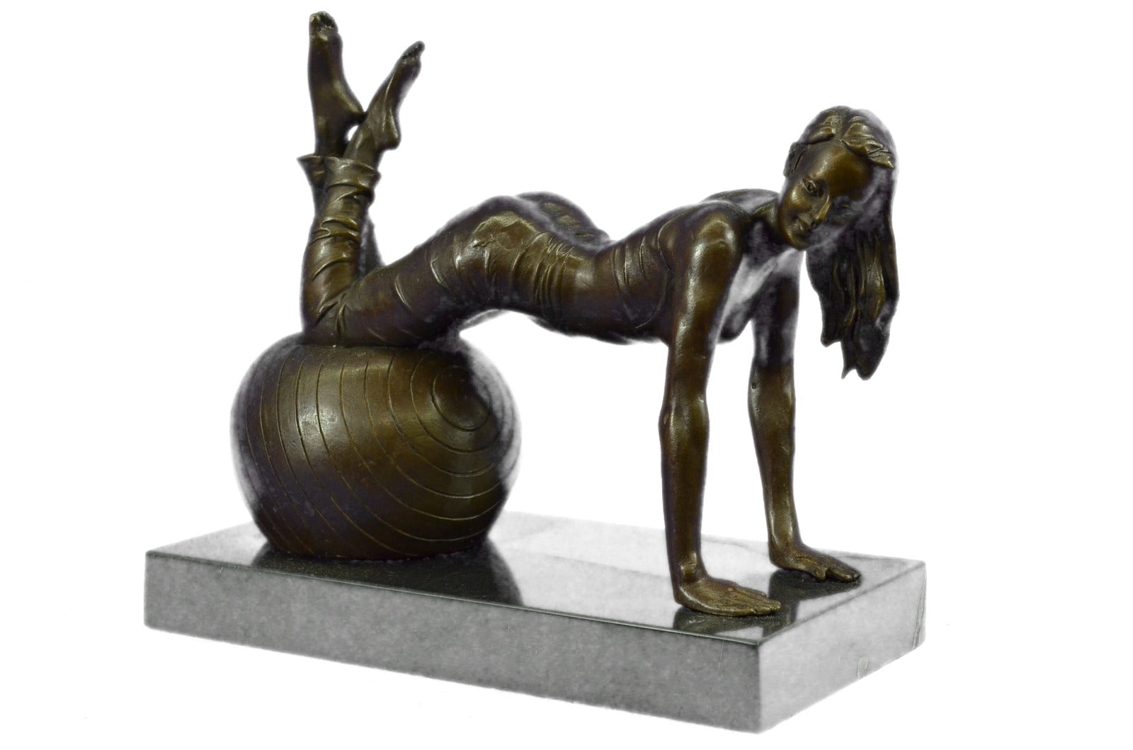 Bronze deco collectible sculpture Erotic Original Aldo Vitaleh Nude Temptress