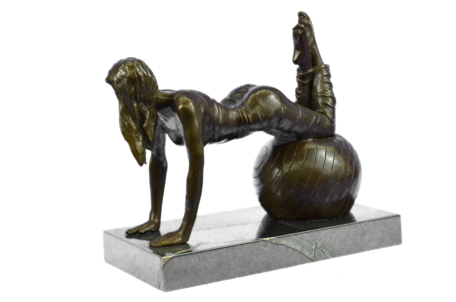 Bronze deco collectible sculpture Erotic Original Aldo Vitaleh Nude Temptress