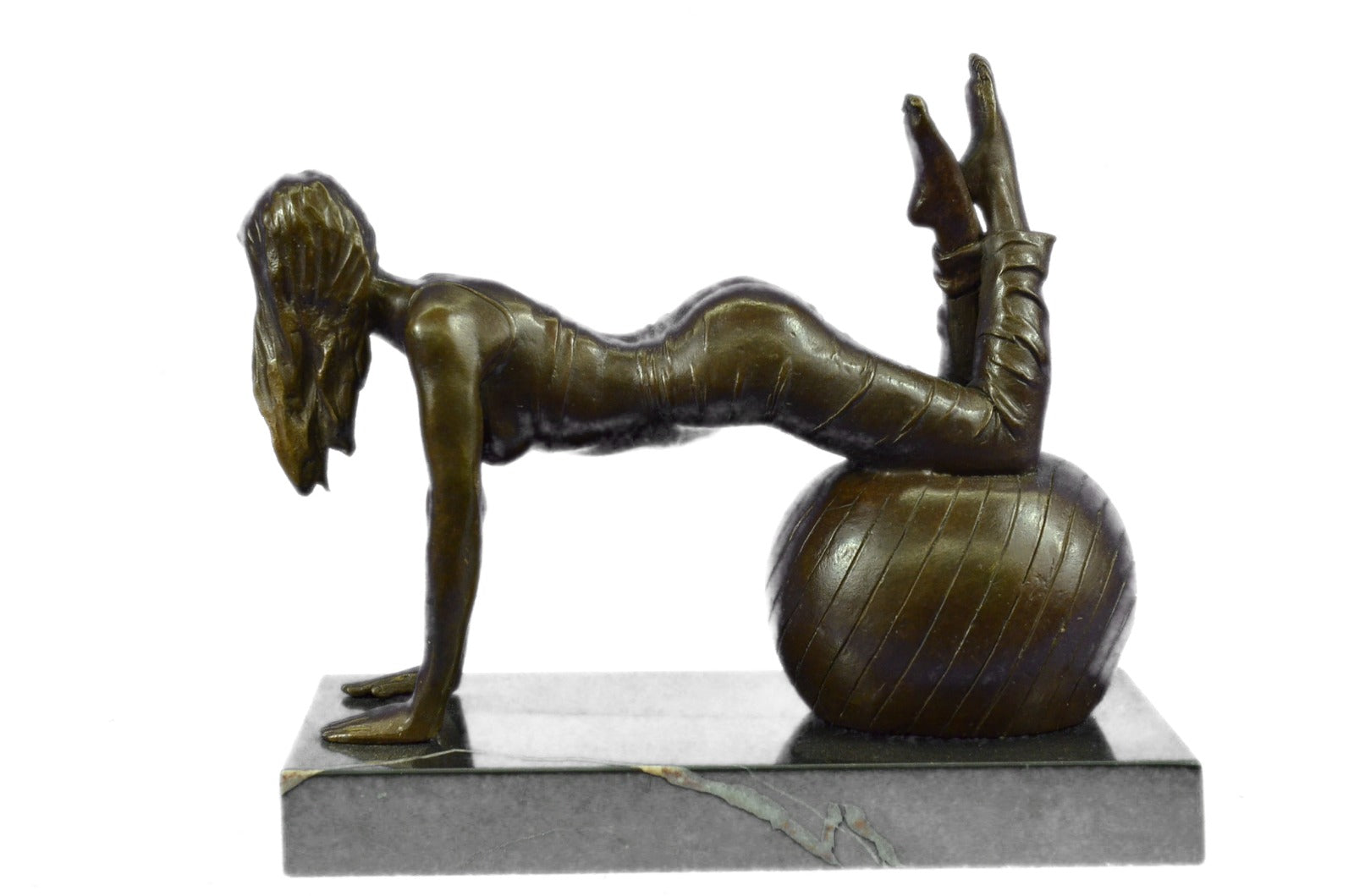 Bronze deco collectible sculpture Erotic Original Aldo Vitaleh Nude Temptress