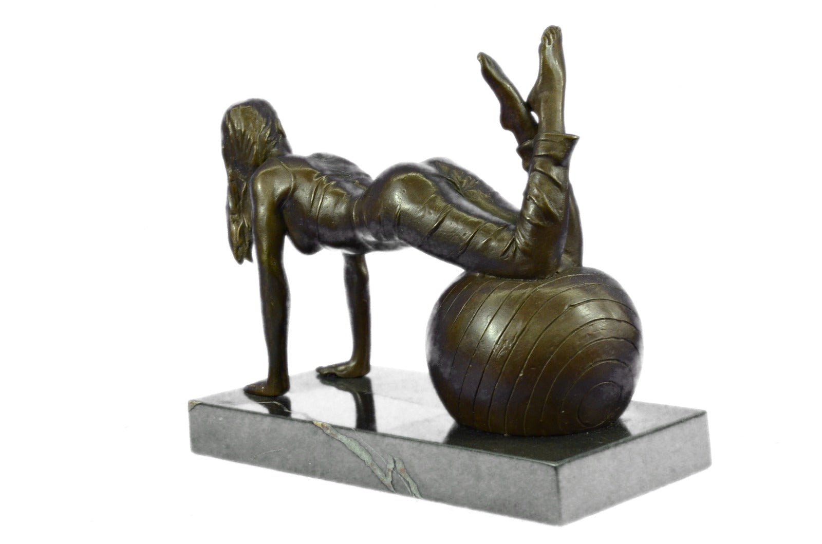 Bronze deco collectible sculpture Erotic Original Aldo Vitaleh Nude Temptress