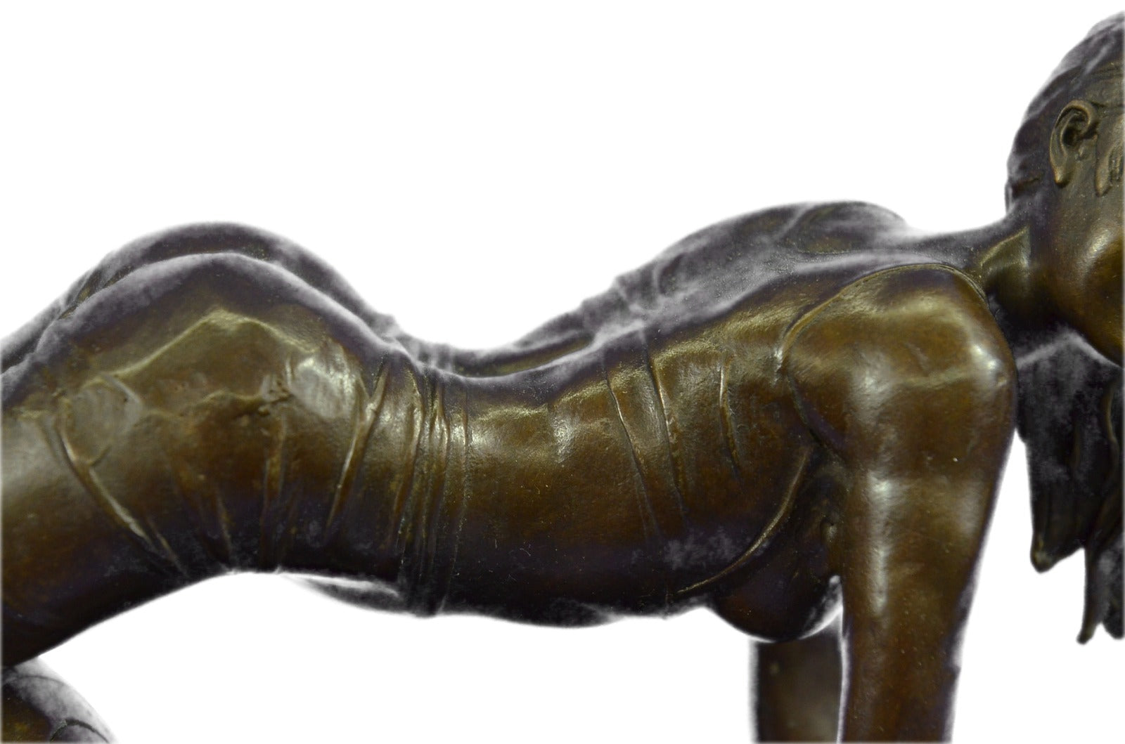 Bronze deco collectible sculpture Erotic Original Aldo Vitaleh Nude Temptress