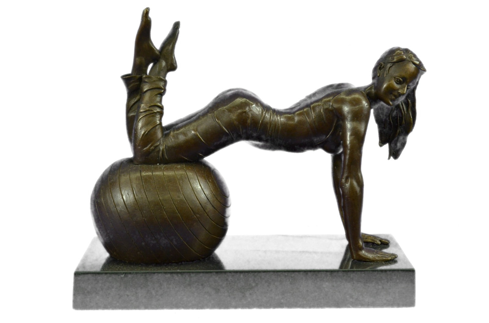 Bronze deco collectible sculpture Erotic Original Aldo Vitaleh Nude Temptress