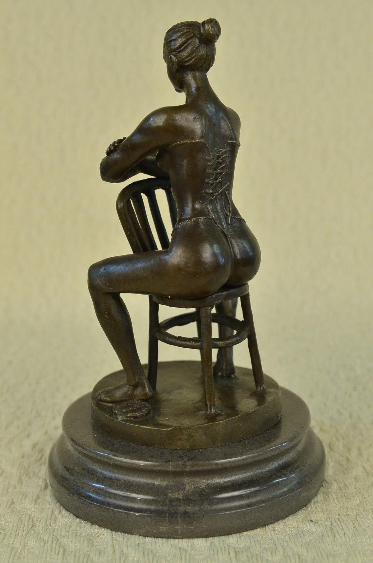 Handcrafted bronze sculpture SALE Marble Woman Nude Strong Alliot Lucien *