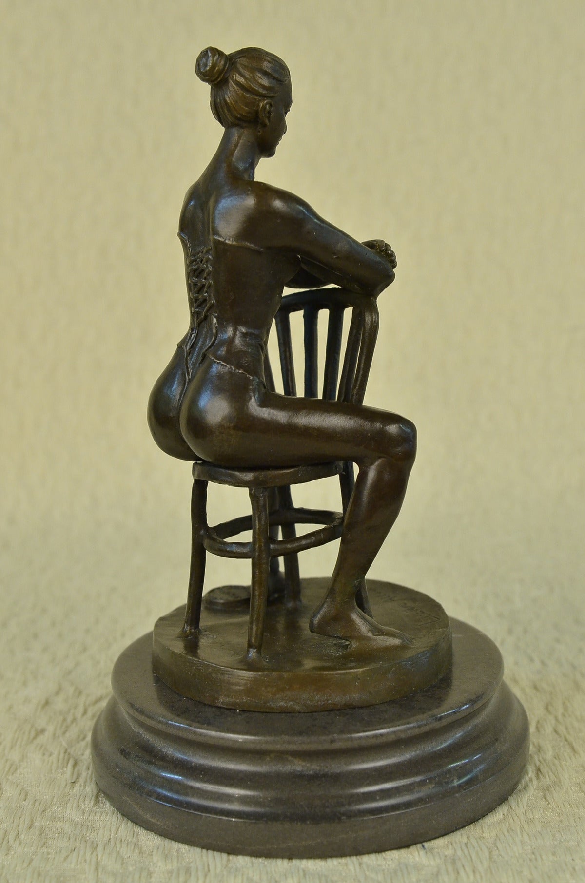 Handcrafted bronze sculpture SALE Marble Woman Nude Strong Alliot Lucien *