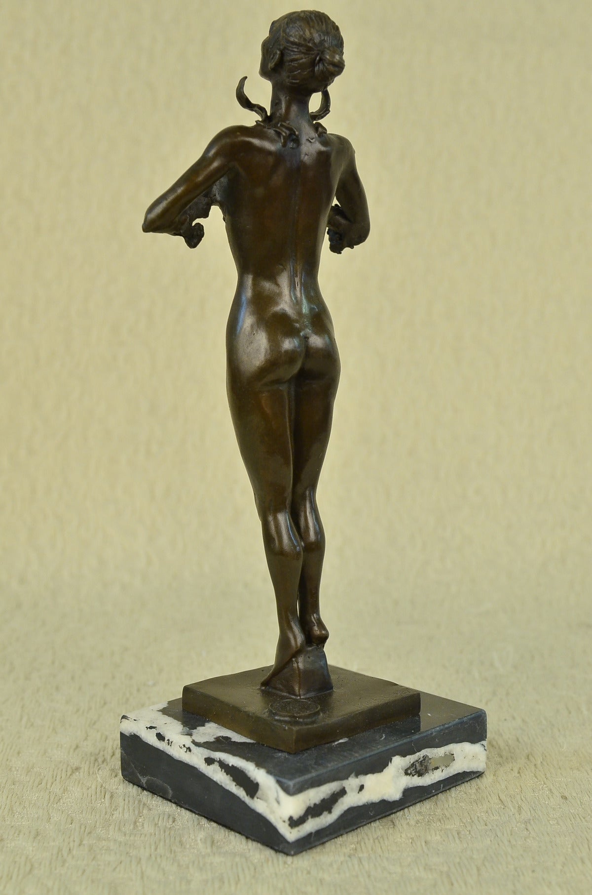 Handcrafted bronze sculpture SALE Woman Nude Semi Seger Ernst Signed