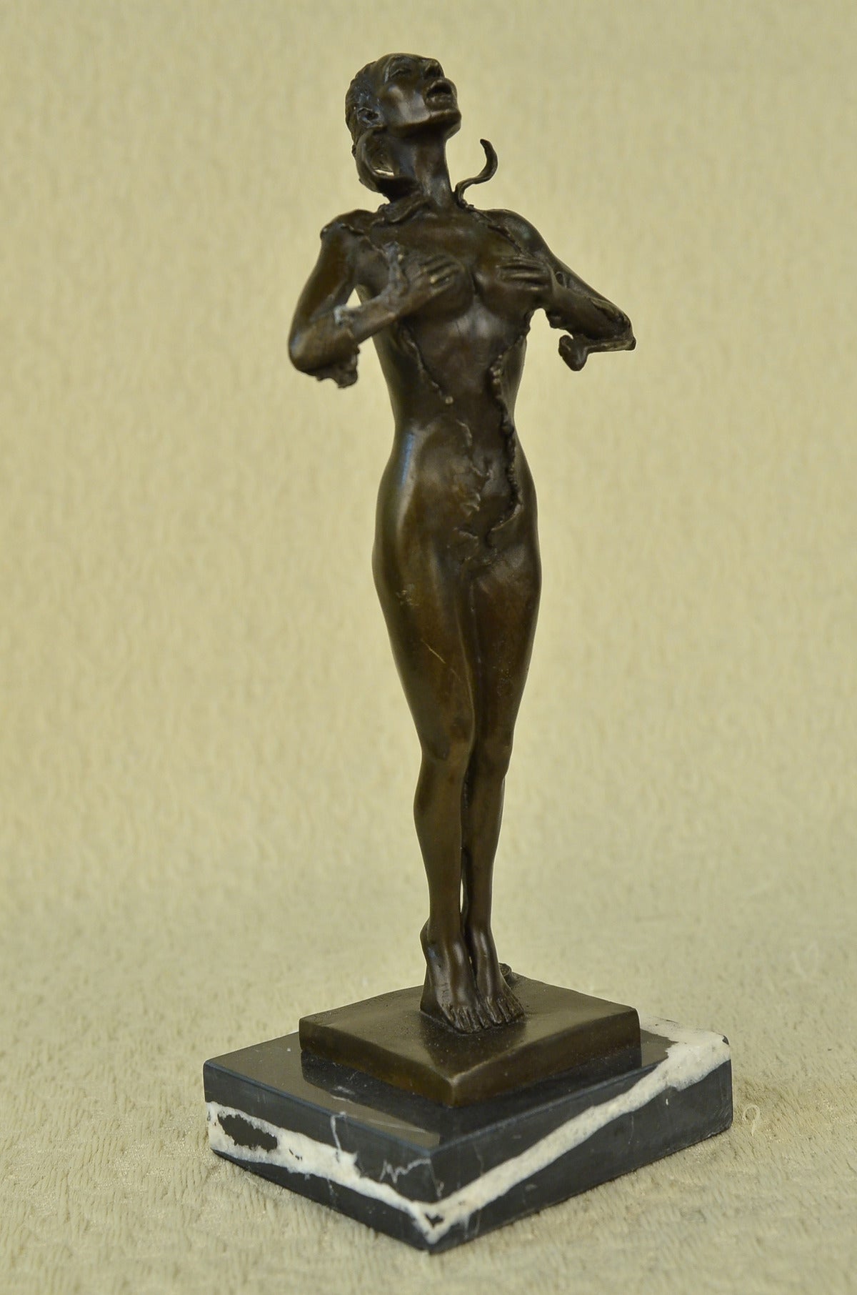 Handcrafted bronze sculpture SALE Woman Nude Semi Seger Ernst Signed