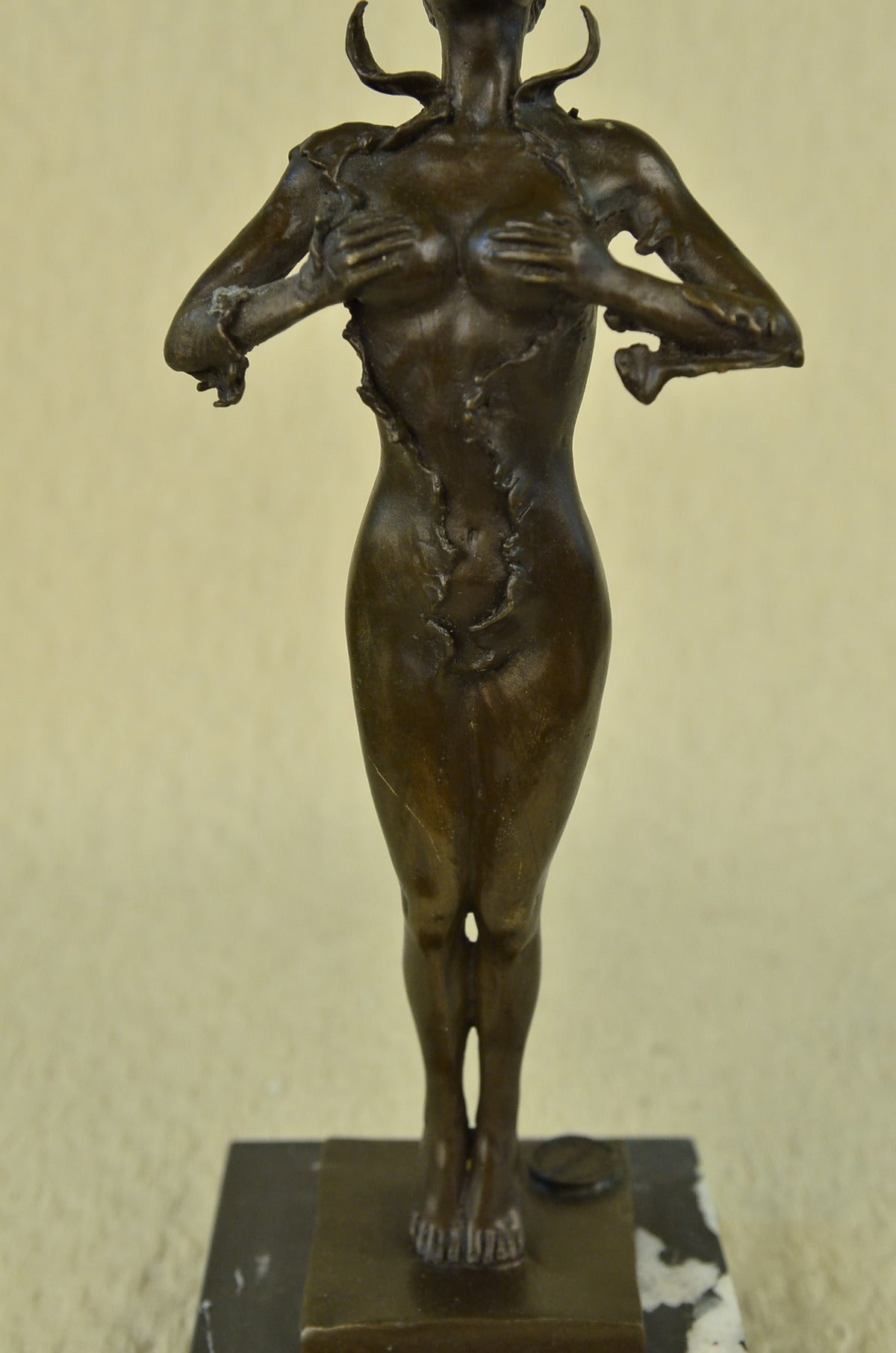 Handcrafted bronze sculpture SALE Woman Nude Semi Seger Ernst Signed