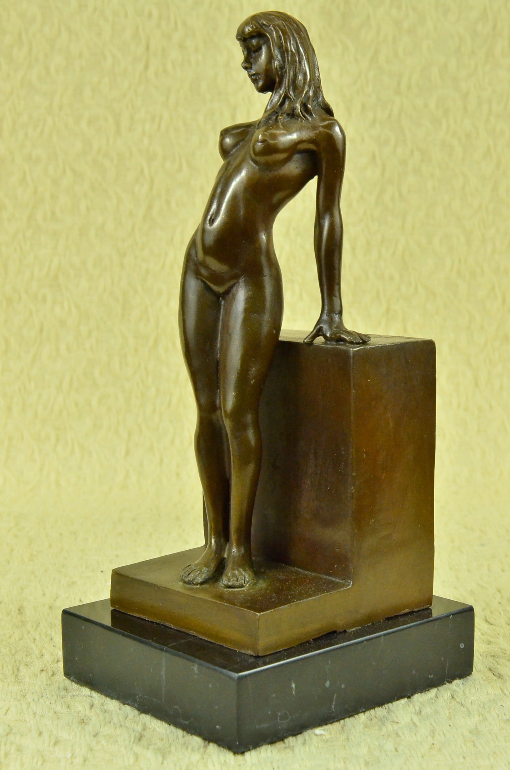 Handcrafted bronze sculpture SALE Art Lady Erotic Naked Nude Vitaleh Original