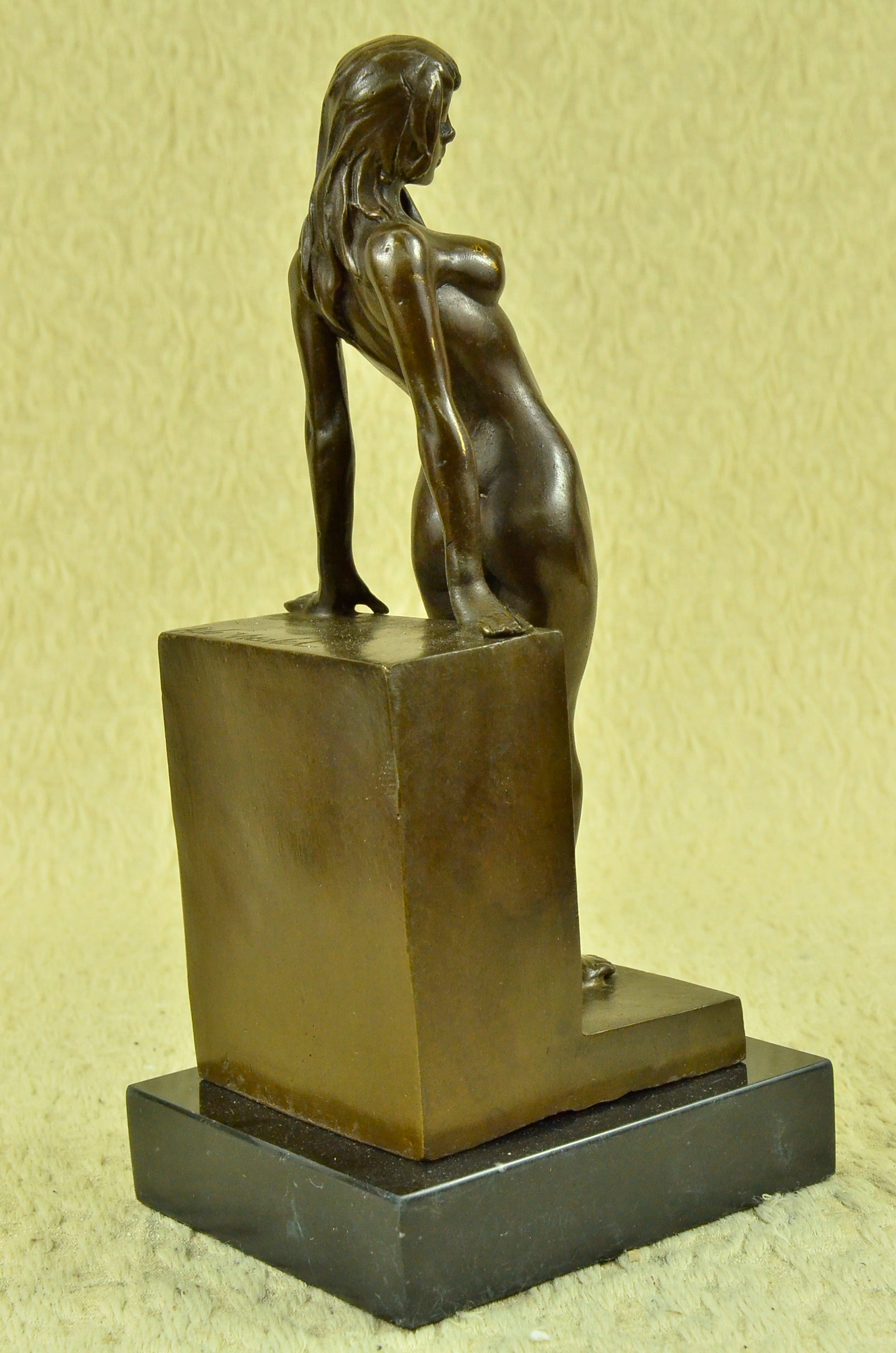 Handcrafted bronze sculpture SALE Art Lady Erotic Naked Nude Vitaleh Original