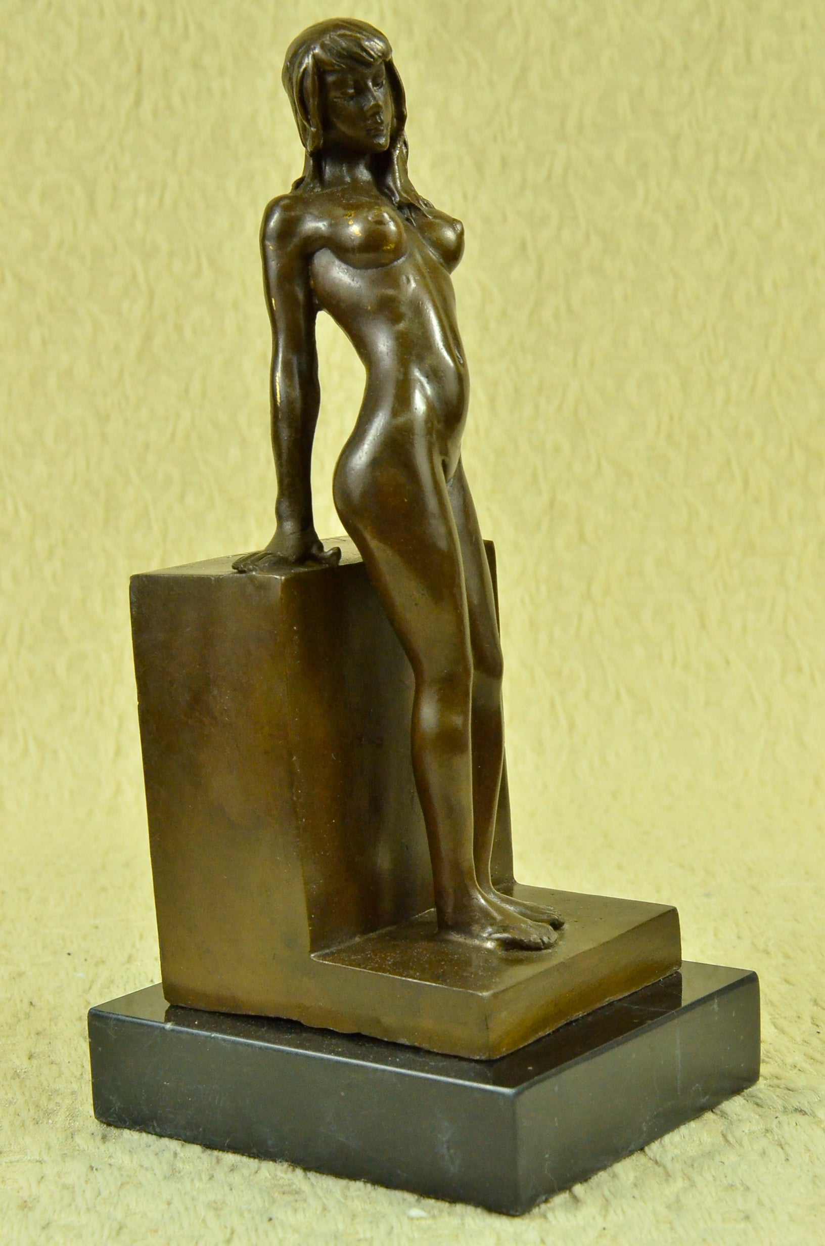 Handcrafted bronze sculpture SALE Art Lady Erotic Naked Nude Vitaleh Original