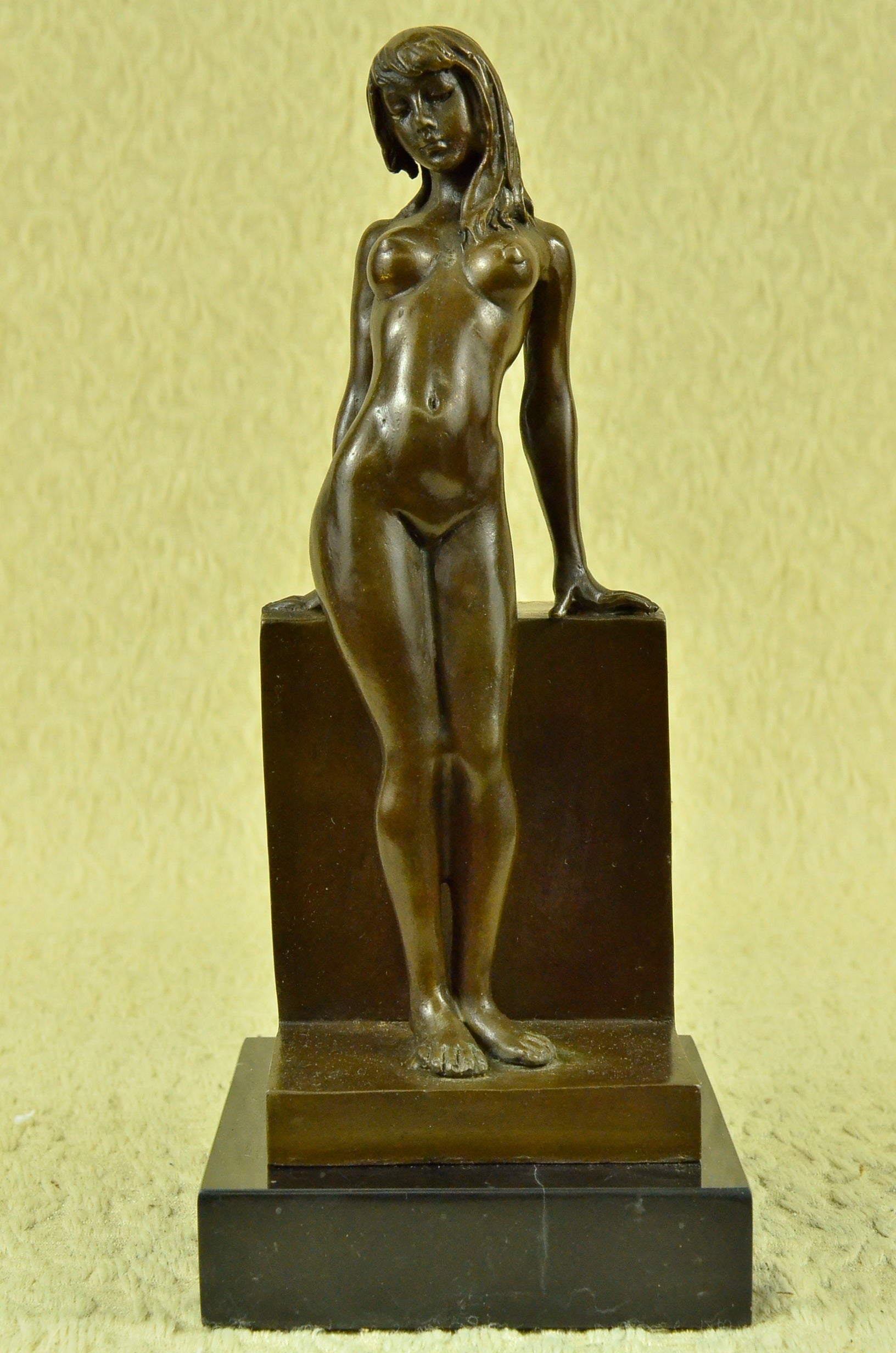 Handcrafted bronze sculpture SALE Art Lady Erotic Naked Nude Vitaleh Original